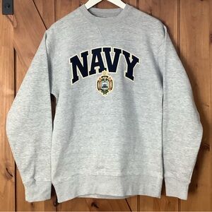 US Navy Naval Academy Crest Logo Sweatshirt Small